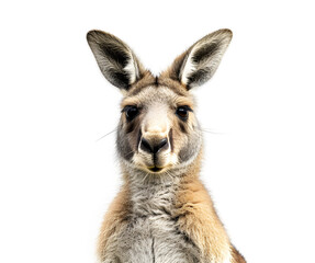 portrait of kangaroo isolated on white