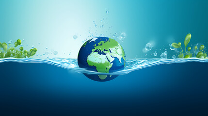 Fototapeta na wymiar World Water Day realities and ecosystems