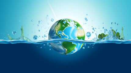 Fototapeta na wymiar World Water Day realities and ecosystems