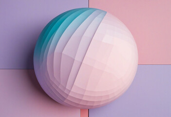 Obraz premium Minimalist background design with an abstract sphere