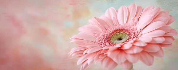 Pink Flower With Green Center in a Vase