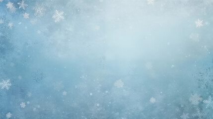 Fototapeta premium blue Christmas background with vintage texture, snowflake abstract solid elegant textured paper design background