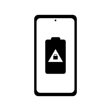 Smartphone Battery Charging Filled Icon | Lock Symbol in smartphone-charging | Smartphone Charging