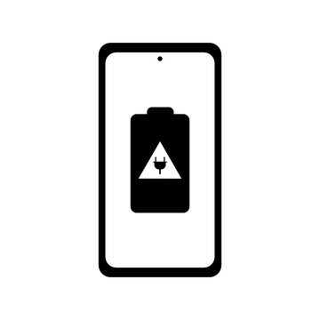 Smartphone Battery Charging Filled Icon | Plug Symbol in smartphone-charging | Smartphone Charging
