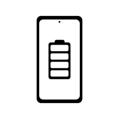 Smartphone Battery Charging Filled Icon | Charging Icon | Fully Smartphone Charged | smartphone-charging Charge Level Indicator [100%]