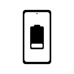 Smartphone Battery Charging Filled Icon | Charging Icon | Smartphone Charging Charge Level Indicator [25%]