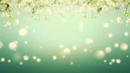 Green leaves eco friendly background with copy space for text