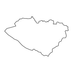 Qashqadaryo Region map, administrative division of Uzbekistan. Vector illustration.