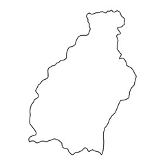 Surxondaryo Region map, administrative division of Uzbekistan. Vector illustration.