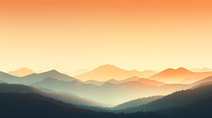 Stunning mountains, panoramic peaks PPT background