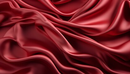 Obraz premium red silk background. luxurious smooth silk texture. red silky smooth fabric. red shiny satin background