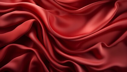 Obraz premium red silk background. luxurious smooth silk texture. red silky smooth fabric. red shiny satin background