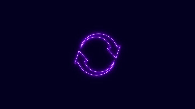 circle arrows turning animated around process