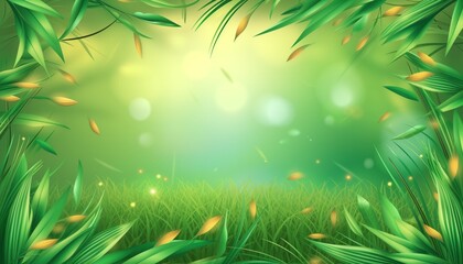 Realistic spring background.with empty space in the middle