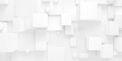 Obraz premium Abstract 3d white cubes background, geometric pattern texture.
