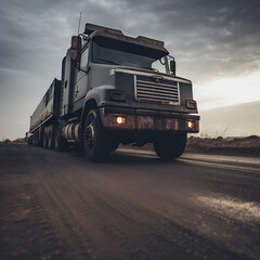 truck on the highway