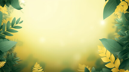 Green leaves eco friendly background with copy space for text