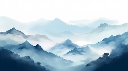 Obraz premium Stunning mountains, panoramic peaks PPT background