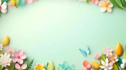 Obraz premium Green leaves eco friendly background with copy space for text