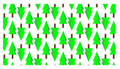 Green Pine Trees Pattern: Vibrant Geometric Forest Design for Seamless Nature-Inspired Backgrounds, Festive Holiday Wallpapers, and Eco-Friendly Graphic Elements