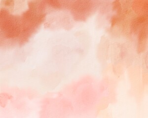 Peach pink rose abstract background. Nude beige simple gradient. Light pastel pale soft coral watercolor blurred pattern. Matte empty template. Elegant beautiful romance gentle calm. © Viktoriia
