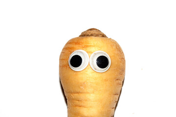 Silly Food Parsnip with Goggly Wobbly Eyes on them