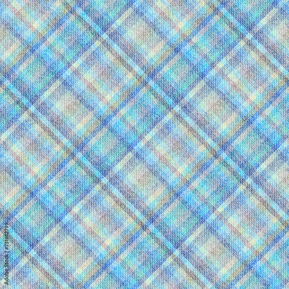 Poster Abstract seamless pattern. Textile diagonal plaid vector pattern.