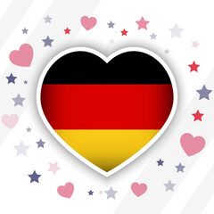 Creative Germany Flag Heart Icon