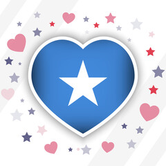 Creative Somalia Flag Heart Icon