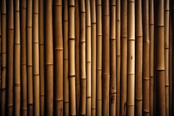 Brown bamboo stick pattern background.