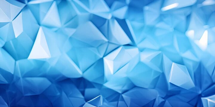 Geometric blue ice texture background. 4K video