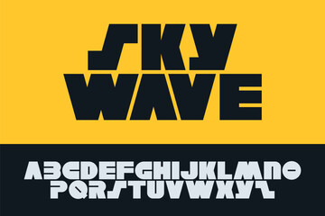 Design Sky Wave Typeface Alphabet Typography Font Letter Text