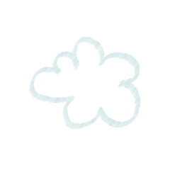 Blue Watercolor Clouds line