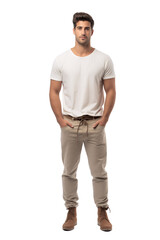 Fototapeta premium a men model person isolated on white background. businessman.