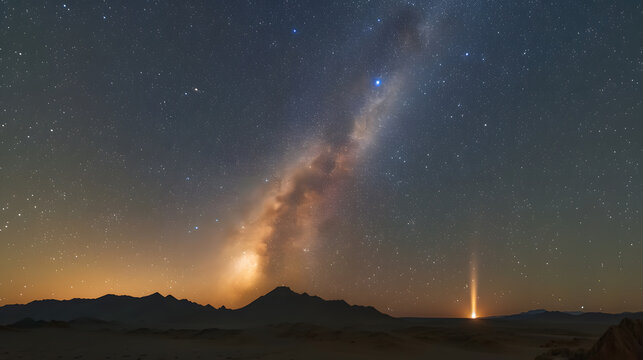 A rare celestial phenomenon, with the cosmos as the background, during an astronomical event