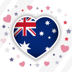 Creative Australia Flag Heart Icon