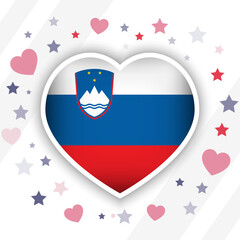 Creative Slovenia Flag Heart Icon