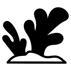 Obraz premium Coral reef glyph icon