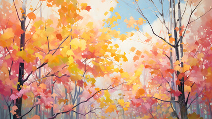 autumn leaves in the forest,,
autumn leaves background 3d image