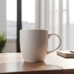 Obraz na płótnie Canvas white coffee mug for mockup