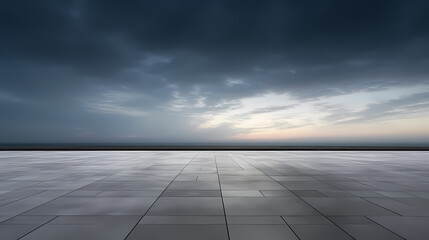 Empty concrete floor, universal minimalist background for presentations