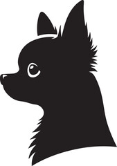 chihuahua silhouette illustration set