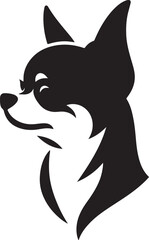 chihuahua silhouette illustration set