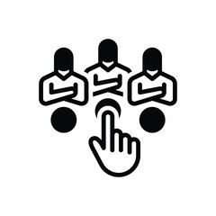 Black solid icon for assign