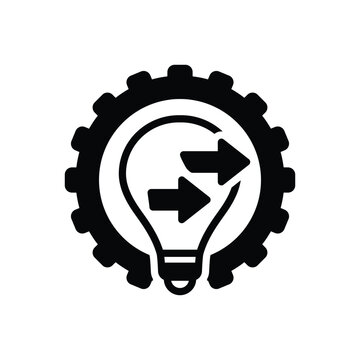 Black solid icon for implementation