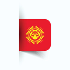Kyrgyzstan national flag, Kyrgyzstan National Day, EPS10. Kyrgyzstan flag vector icon