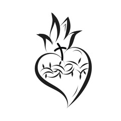 Christian art for print or use as poster, card, flyer, Tattoo design or T Shirt