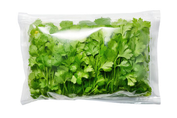 Ground Coriander in Plastic Isolated On Transparent Background