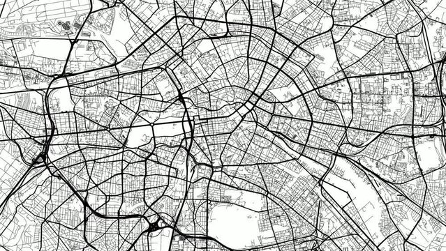Zoom Out Road Map of Berlin Germany