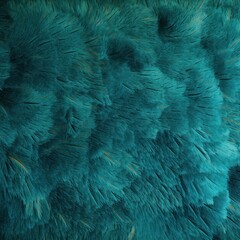 Turquoise paterned carpet texture from above